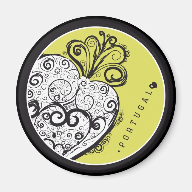 Imán Símbolos de Portugal - Filigree Filigrana (Frente)