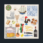 Imán Símbolos de Portugal para los amantes de los viaje<br><div class="desc">Símbolos portugueses para los entusiastas de los viajes.</div>