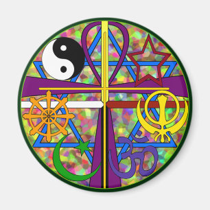 Imán Símbolos del espiritual de la unidad