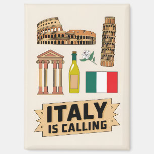 Imán Símbolos Nacionales Icónicos de Italia Viajes Vint