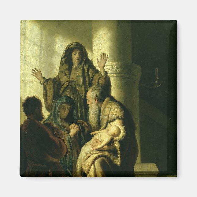 Imán Simeon y Hannah en el templo, c.1627 (Frente)