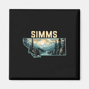 Imán Simms Montana Arte al aire libre Retro Senderismo 