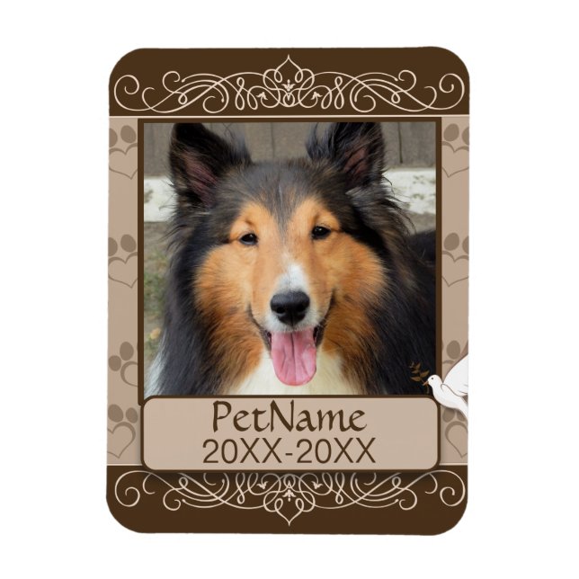 Imán Simpatía con el Mascota Personalizado de Brown Cal (Vertical)