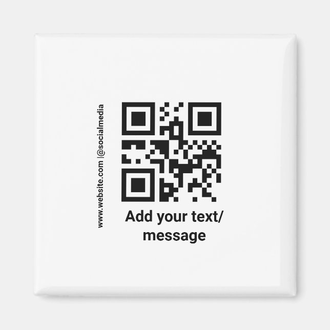 Imán simple código de barras personalizado agregue su t (Frente)