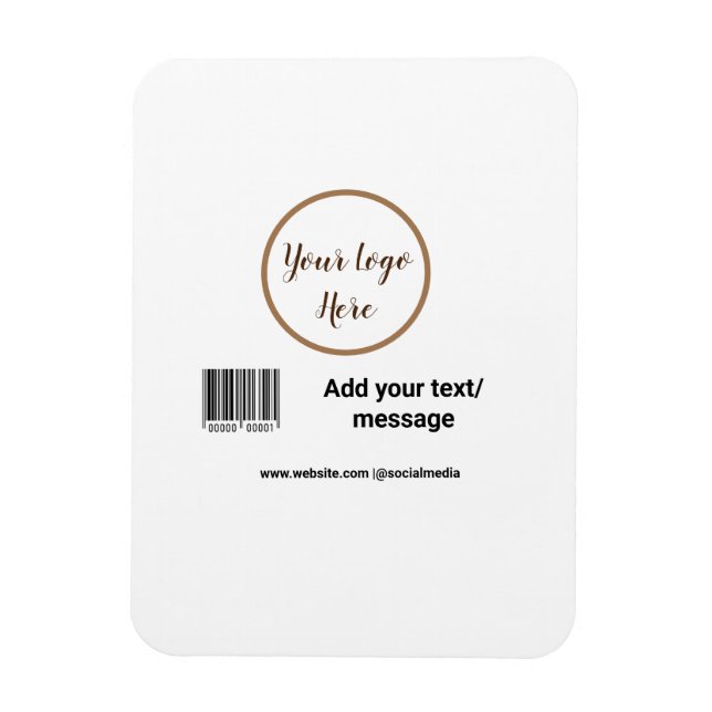 Imán simple código de barras personalizado agregue su t (Vertical)