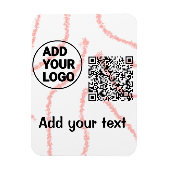 Imán Simple código qr minimal agregar logo escanear cód (Vertical)