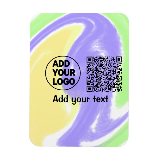 Imán Simple código qr minimal agregar logo escanear nom (Vertical)