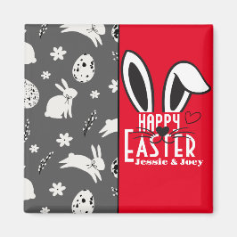 Imán simple conejito de Pascua simple linda familia