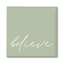 Simple Creencia Motivacional Script Sage Green