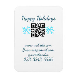Imán simple custom QR code add your name text  Classic