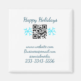 Imán simple custom QR code add your name text  Classic