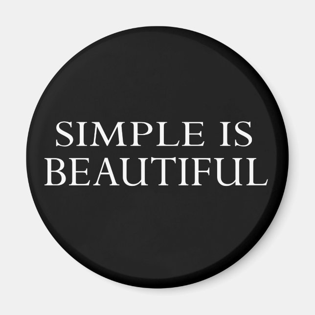 Imán simple es arte minimalista hermoso (Frente)
