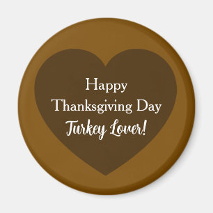 Imán Simple Feliz Día de Acción de Gracias Turquía Love