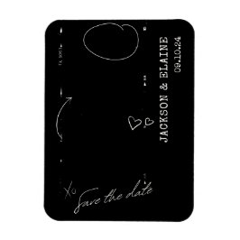 Imán Simple Foto Moderna Tira Guardar Fecha