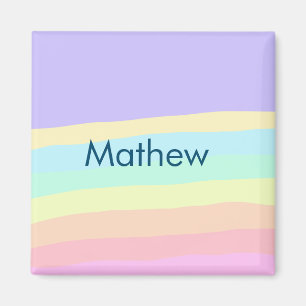 Imán simple letra inicial monograma añada su nombre