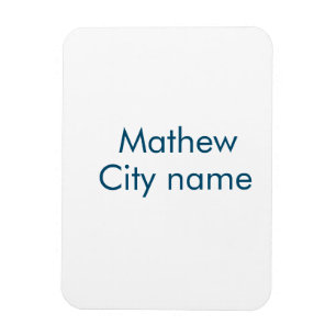 Imán simple letra inicial monograma añada su nombre