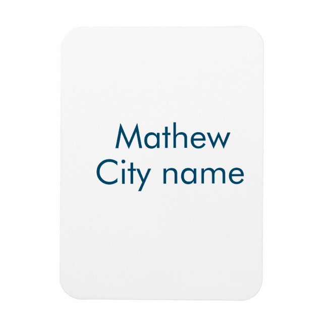 Imán simple letra inicial monograma añada su nombre (Vertical)