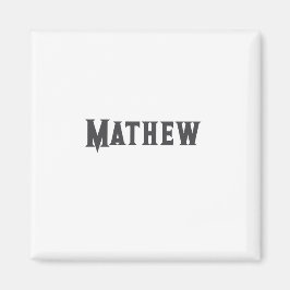 Imán simple letra inicial monograma añada su nombre