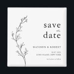 Imán Simple matrimonio floral Minimalista salva la fech<br><div class="desc">Simple matrimonio floral Minimalista salva la fecha</div>