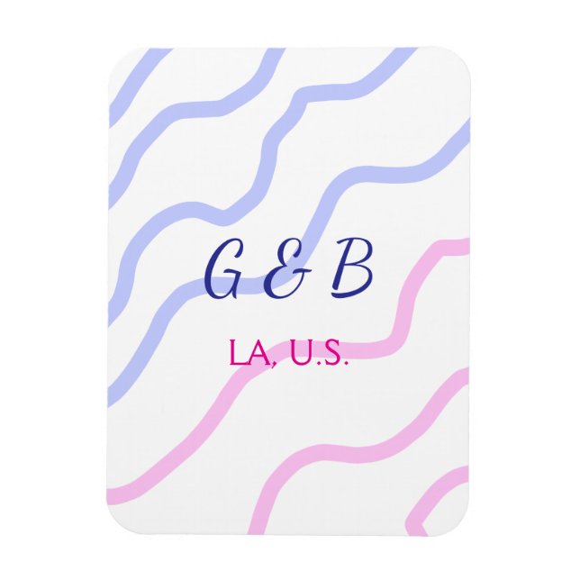 Imán SIMPLE MINIMAL agregar el nombre de la pareja nomb (Vertical)