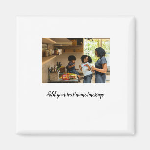 Imán simple minimal agregar nombre familia mamá foto co