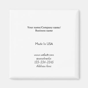 Imán simple minimal agregue su logo/diseño aquí negocio