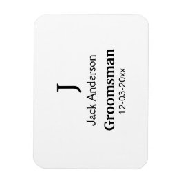Imán SIMPLE MINIMAL añada tu nombre personalizado groom