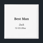 Imán SIMPLE MINIMAL añade tu nombre padrino de boda per<br><div class="desc">diseño</div>