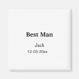 Imán SIMPLE MINIMAL añade tu nombre padrino de boda per