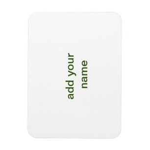 Imán Simple minimal verde añade tu texto nombre foto pe