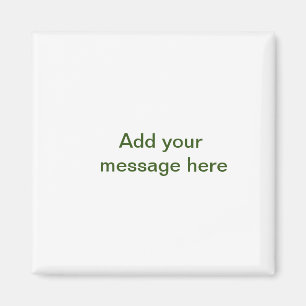 Imán Simple minimal verde añade tu texto nombre foto pe