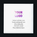 Imán simple mínimo añadir su logotipo/diseño aquí texto<br><div class="desc">pegatina empresarial simple</div>