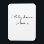 Imán simple mínimo añadir tu nombre texto baby ducha th<br><div class="desc">diseño</div>