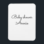 Imán simple mínimo añadir tu nombre texto baby ducha th<br><div class="desc">diseño</div>