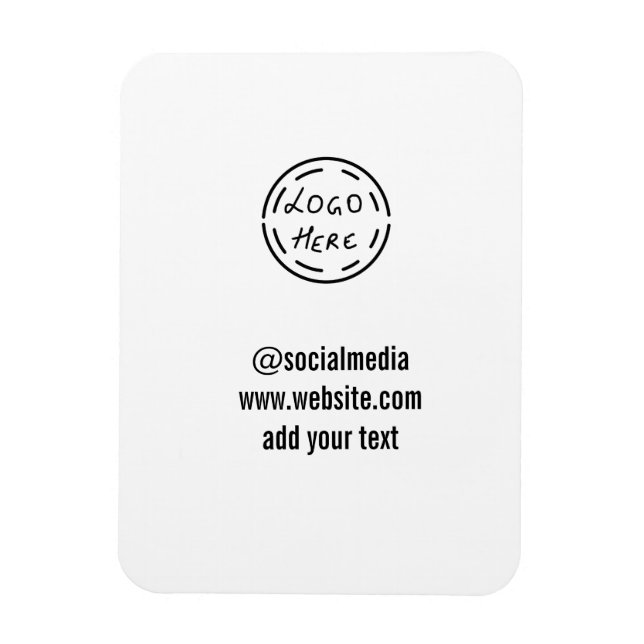Imán simple mínimo personalizado acuarela añadir sitio  (Vertical)