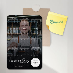 Imán Simple Mix Typography 2025 Calendar Holiday Photo