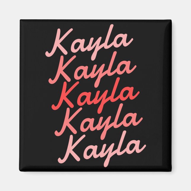 Imán Simple Modern Cool Tygraphy Name Toddler  (Frente)