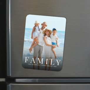 Imán Simple Moderno Foto Familia Minimalista Personaliz
