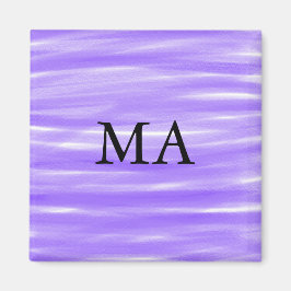 Imán Simple monograma agregar su nombre letra hombre mi