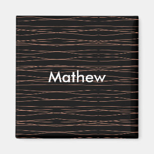 Imán Simple monograma añade tu letra de nombre hombre m