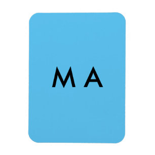 Imán Simple monograma añade tu letra de nombre hombre m