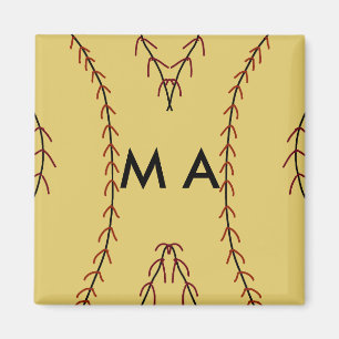 Imán Simple monograma añade tu letra de nombre hombre m