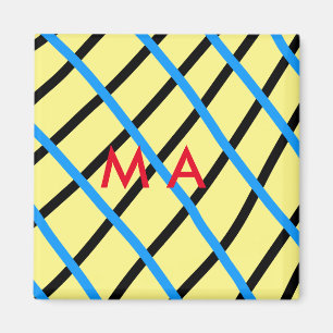 Imán Simple monograma añade tu letra de nombre hombre m