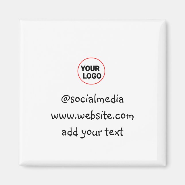 Imán simple personalizado mínimo añadir su dirección de (Frente)