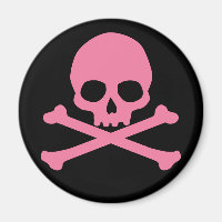 SImple Pink Skull and Crossbones