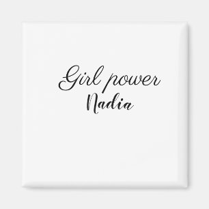 Imán simple poder de chica minimalista agregar nombre t