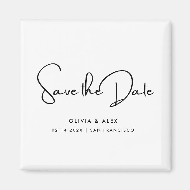 Imán Simple Save The Date  (Frente)