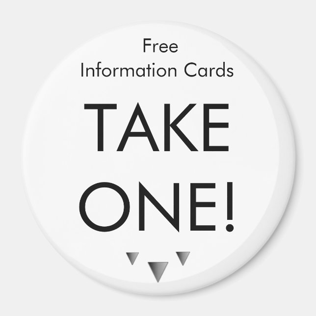 Imán Simple Take One Magnet - Personalizado (Frente)