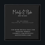 Imán Simple y elegante boda negra moderna salva la fech<br><div class="desc">Sencillos y suaves letras negras modernas de letra Nombres Guardar el imán de fecha. Boda.</div>