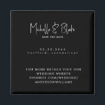 Imán Simple y elegante boda negra moderna salva la fech<br><div class="desc">Sencillos y suaves letras negras modernas de letra Nombres Guardar el imán de fecha. Boda.</div>